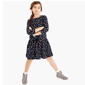 J.Crew Crewcuts Girl Hearts Dress Long Sleeves Size 12